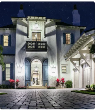 A Southwest Florida luxury residence at night