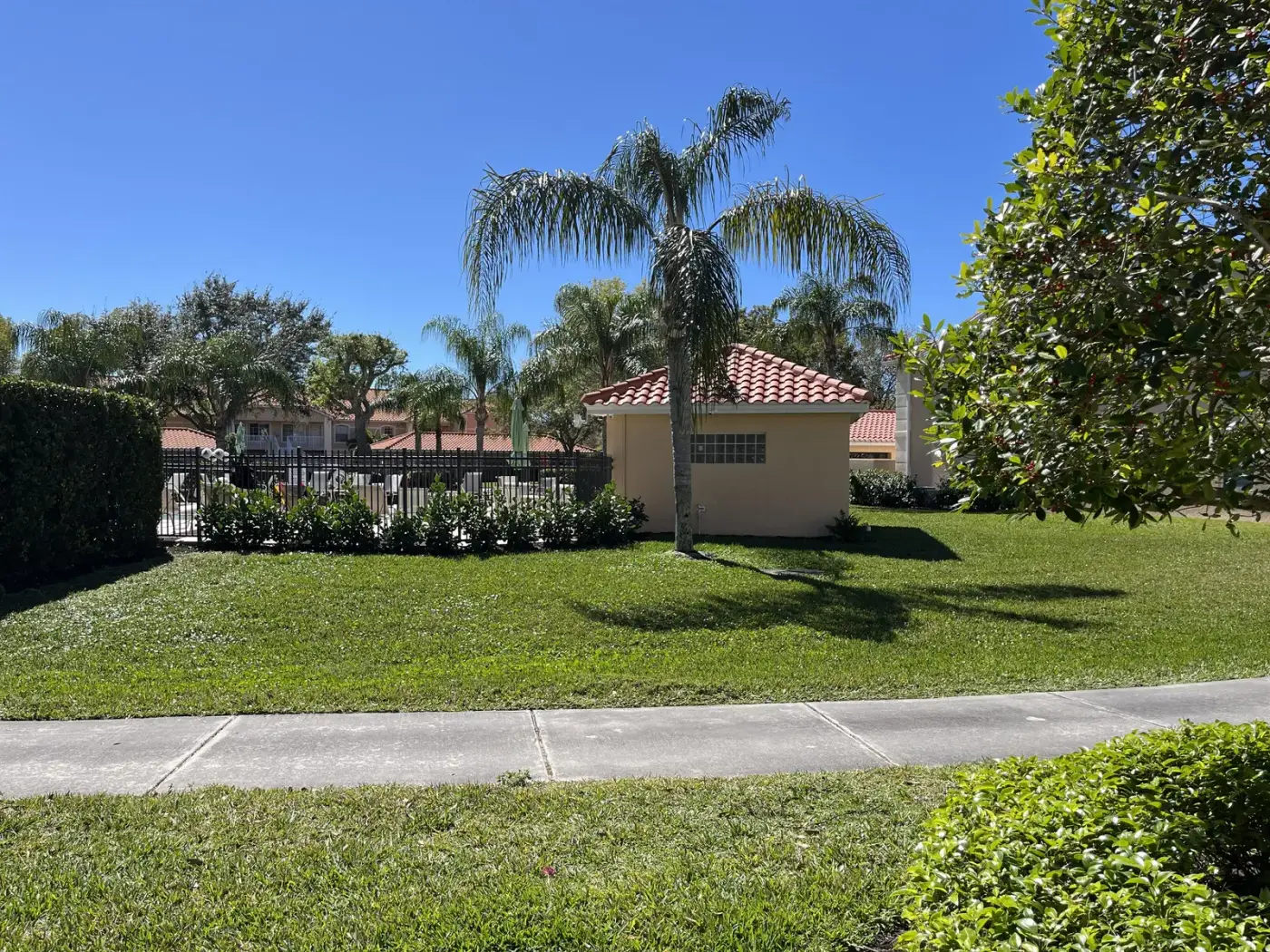 Landscaped grounds at the Bonita Fairways community in Bonita Springs